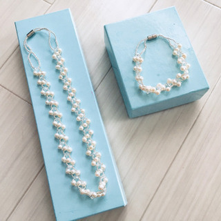 未使用★淡水真珠のネックレスとブレスレット2点セット