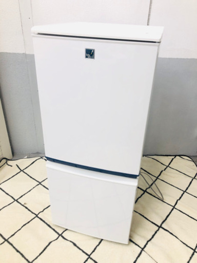 決まりました★SHARP シャープ 冷凍冷蔵庫 2ドア 137L ホワイト SJ-14E8【消毒済み】