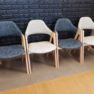 【未使用・訳アリ】ダイニングチェア・４脚セット・北欧デザイン・ハイタイプ・5484 