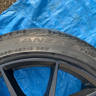 CS Celexy マットブラックスポークホイール　19インチ9.5J ET35 PCD114.3-5H タイヤホイールセット