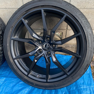 CS Celexy マットブラックスポークホイール　19インチ9.5J ET35 PCD114.3-5H タイヤホイールセット