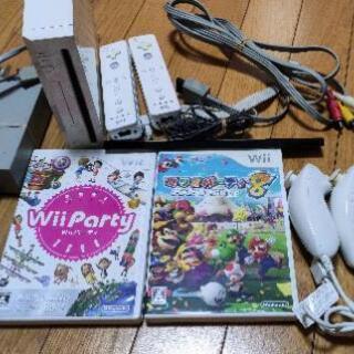 Wii本体とカセット2つ