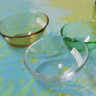 ガラス小鉢　3色セット