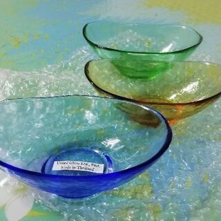 ガラス鉢　3色セット