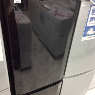 トレファク】2ドア冷蔵庫 MITSUBISHI MR-P17A-B キズ、シール跡有【南柏】