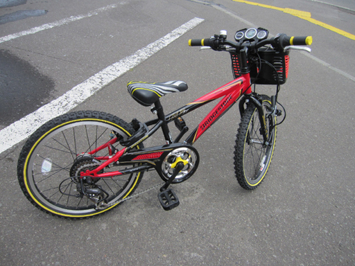 子ども用自転車 20インチ ブリヂストン 切替付き 鍵付き 赤×黒 子供用 札幌 東区