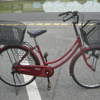 再投稿。前後カゴ付きブリジストン自転車で買い物に便利！（１）	