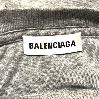BALENCIAGA バレンシアガ 583259TFV761300 アパレル BBロゴ MODE プリント クラシックジャージー 19AW タグ有 半袖Ｔシャツ グレー レディース