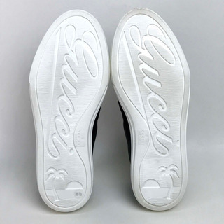 【未使用】GUCCI グッチ 473974 靴　スリッポン スニーカー レザー ブラック レディース　プレゼント 未使用】GUCCI グッチ 473974 靴 スリッポン スニーカー レザー