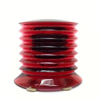 Baccarat バカラ ラウンドクロック インテリア 置時計 クリスタルガラス レッド 