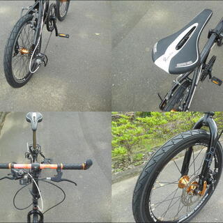 ★★　【ドッペルギャンガー　折畳スポーツミニベロ】　前後タイヤ・サドル新品交換！フロントディスクブレーキ！　シマノ７速！　お届け可能です！　★★ 【ドッペルギャンガー 折畳スポーツミニベロ】 前後タイヤ・サドル新品