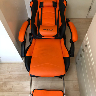 美品 ゲーミングチェア オットマン付 RAIDMAX DRAKON DK709 