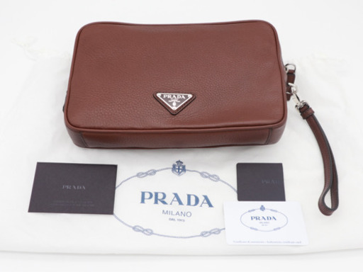 《PRADA/ヴィッテロシティ ブルチアート セカンドバッグ》Sランク 未使用品