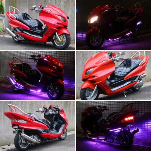 【YAMAHA マジェスティ】レッド×ブラックカスタム！！エナメルシート新品！！