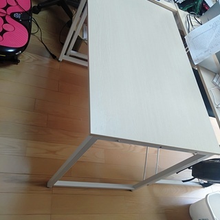 シンプル木目調の事務机＋椅子のセット