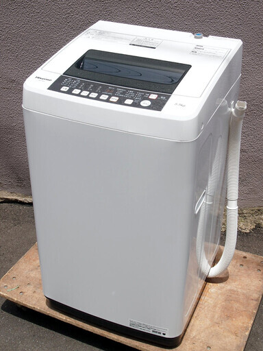 ⑪【6ヶ月保証付】19年製 極美品 ハイセンス 5.5kg 全自動洗濯機 HW-T55C
