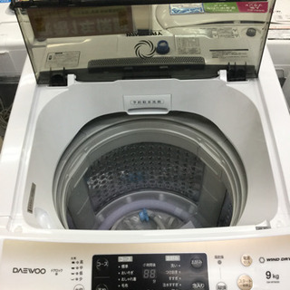 1年間の保証付き】Daewoo(ダイウ) 9.0Kg 全自動洗濯機【トレファク越谷店】