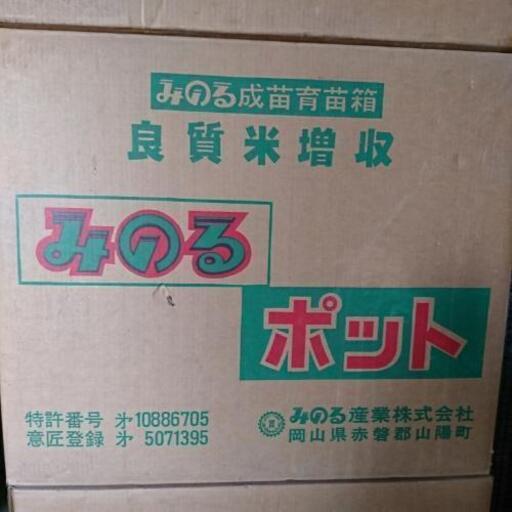(受け渡者と日程調整中)みのる成苗育苗箱