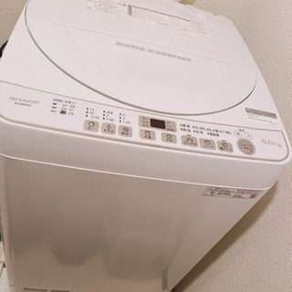 SHARP 全自動洗濯機　製造年2019年 6kg