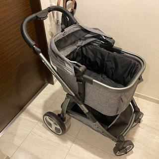 Space OFT ペットカート ファーストクラス アースグレイ レインカバー付き