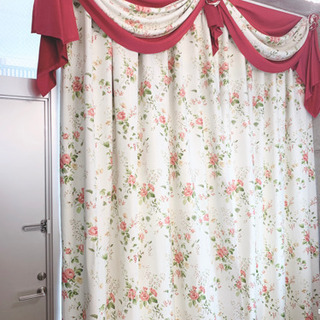 高級カーテンイタリアブランド　レースカーテン付