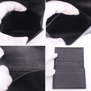 《GUCCI/インターロッキング 名刺入れ》306717 ブラック Bランク