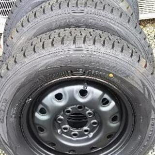 決定!！軽用シワ残りスタッドレス&鉄ホイール4本 DUNLOP155/80R13