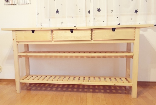 【再編集】IKEA NORDEN ノールデン サイドテーブル キッチンカウンター (たまごかけ布団) 辻堂の収納家具