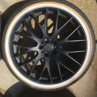 手渡し限定 ホイール4本セット タイヤ付き 22インチ レイズ ホムラ 