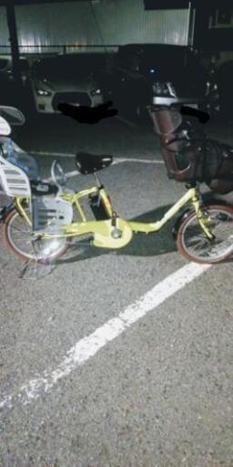 【商談成立】5万円！子供乗せ付き３人乗り電動アシスト自転車