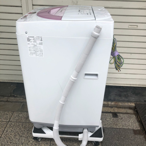 #3933 シャープ全自動洗濯機 穴なし槽 6kg ピンク ES-GE6A-P