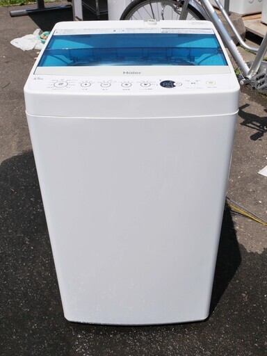【恵庭】Haier　ハイアール　全自動洗濯機　2017年製　4.5㎏　JW-C45A　中古品　 PayPay支払いOK!