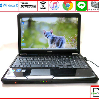 東芝 メモリ4GB HDD160GB ノートパソコン/wifi/プレシャスブラック