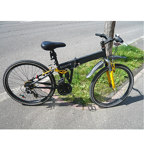 札幌 26インチ マウンテンバイク WACHSEN Wサスペンション 18段変速 折りたたみ 自転車 クロスバイク 本郷通店