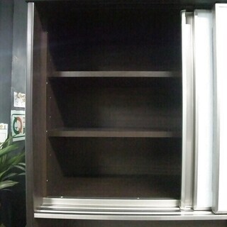 R1455) ニトリ キッチンボード アルミナ2 100KB DBR 2016年製! 食器棚 店頭取引大歓迎♪