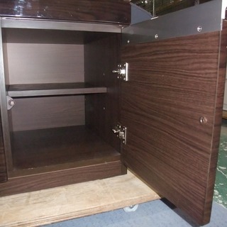 R1455) ニトリ キッチンボード アルミナ2 100KB DBR 2016年製! 食器棚 店頭取引大歓迎♪