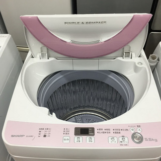 生活家電 安心の6ヶ月保証付！！【SHARP（シャープ）】全自動洗濯機 