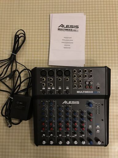 【ラインミキサー】ALESIS　MULTIMIX8 USB FX