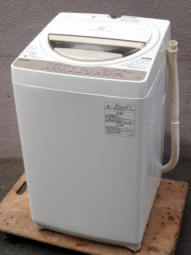 ⑯【6ヶ月保証付】美品 東芝 6kg 全自動洗濯機 AW-6G3 パワフル浸透洗浄