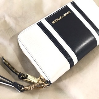 財布 Michael Kors Optic Admiral Large Flat Leather Wallet Phone Case Wristlet Michael Kors Optic Admiral Large Flat Leather Wallet Phone Case