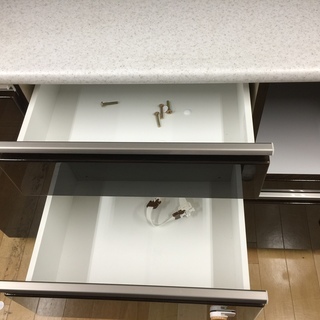 2枚スライド扉 レンジボード ダークブラウン 【トレファク岸和田店】