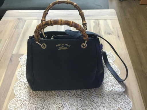 受渡決定✨　GUCCIバンブースモールトートバッグ　ブルーです