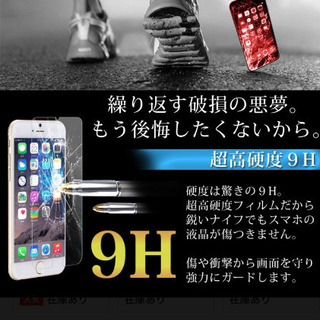 新品未開封iPhone 6/6s液晶保護フィルム 9H 強化ガラス