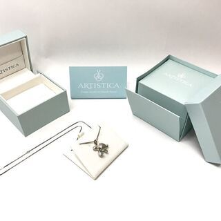 ◆ハワイ直輸入◆手渡し特価◆アーティスティカ/ペンダント/FIRST BORN TURTLE/シルバー925+プラチナ/ブルートパーズ/ダイヤ/チェーン◆0101t