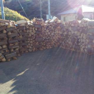 ヒノキ　杉　乾燥済み　薪 大中割り　ダンプ10台分　処分　県内配送可 処分 ヒノキ 杉 乾燥済み 薪 大中割り ダンプ10台分 県内配送費