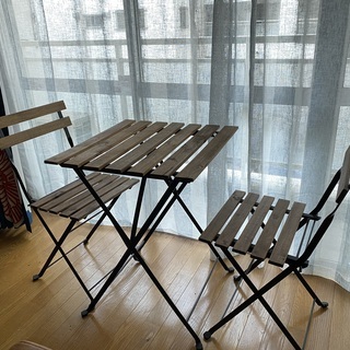 【椅子2脚つきます】IKEAの屋外用テーブルセット