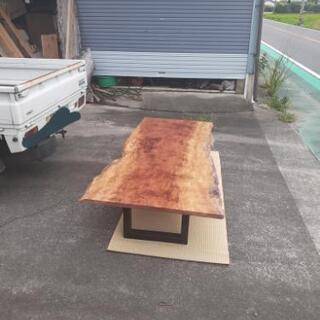 ブビンガ　一枚板　テーブル　ダイニングテーブル　センターテーブル