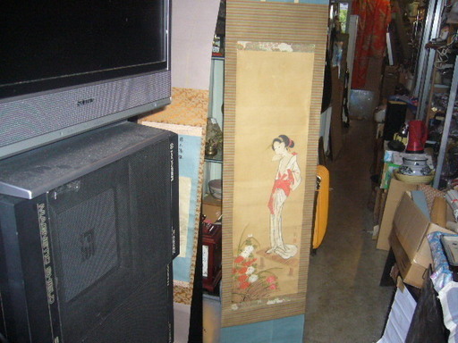河田小龍美人画掛軸・坂本竜馬に影響与えた土佐幕末の画家