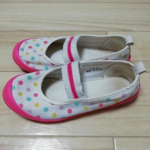 終了 かわいい ドット柄上履き18cm女の子入園入学洗い替えに クックドゥールドゥー 小手指のキッズ用品 子供用シューズ の中古あげます 譲ります ジモティーで不用品の処分
