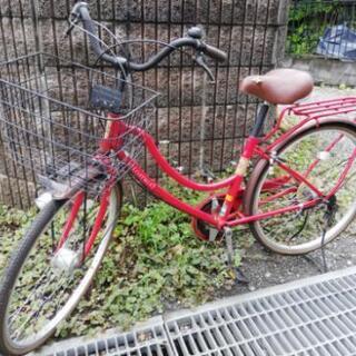 26インチ 赤い自転車 